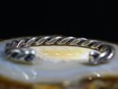 Antique Navajo Stamped Flat Twistedwire Narrow Cuff c.1935～①