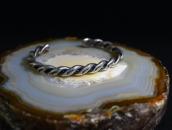 Antique Navajo Stamped Flat Twistedwire Narrow Cuff c.1935～①