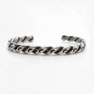 Antique Navajo Stamped Flat Twistedwire Narrow Cuff c.1935～➁