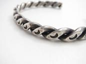 Antique Navajo Stamped Flat Twistedwire Narrow Cuff c.1935～➁