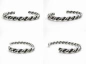 Antique Navajo Stamped Flat Twistedwire Narrow Cuff c.1935～➁