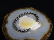 Antique Navajo Stamped Flat Twistedwire Narrow Cuff c.1935～➁