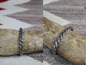 Antique Navajo Stamped Flat Twistedwire Narrow Cuff c.1935～➁