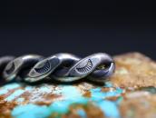Antique Navajo Stamped Flat Twistedwire Narrow Cuff c.1935～➁