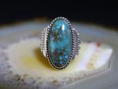 Vtg Navajo Ring w/Replaced Gem Calico Lake Turquoise c.1955～