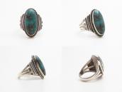 Vtg Navajo Ring w/Replaced Gem Calico Lake Turquoise c.1955～