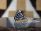 Vtg Navajo Ring w/Replaced Gem Calico Lake Turquoise c.1955～