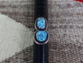 Vtg Navajo High Grade No.8 Turquoises Ring in Silver c.1960～