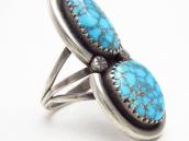 Vtg Navajo High Grade No.8 Turquoises Ring in Silver c.1960～