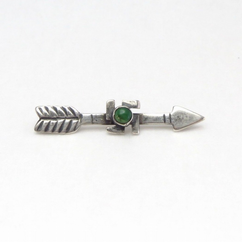 Atq HandMade Arrow & 卍 Shape Silver Small Pin w/TQ  c.1920～