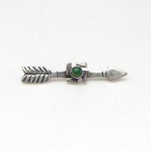 Atq HandMade Arrow & 卍 Shape Silver Small Pin w/TQ  c.1920～