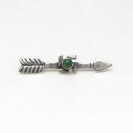 Atq HandMade Arrow & 卍 Shape Silver Small Pin w/TQ  c.1920～