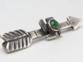 Atq HandMade Arrow & 卍 Shape Silver Small Pin w/TQ  c.1920～