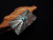 Antique Navajo Burst Shape Hammered Silver Pin w/TQ  c.1930