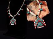 Antique SantoDomingo Thunderbird/Batterybird Necklace c.1940