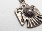 Antique 卍 Stamped Thunderbird Small Fob Necklace  c.1930
