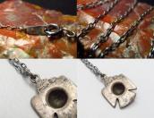 Antique 卍 Stamped Thunderbird Small Fob Necklace  c.1930