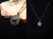 Antique 卍 Stamped Thunderbird Small Fob Necklace  c.1930