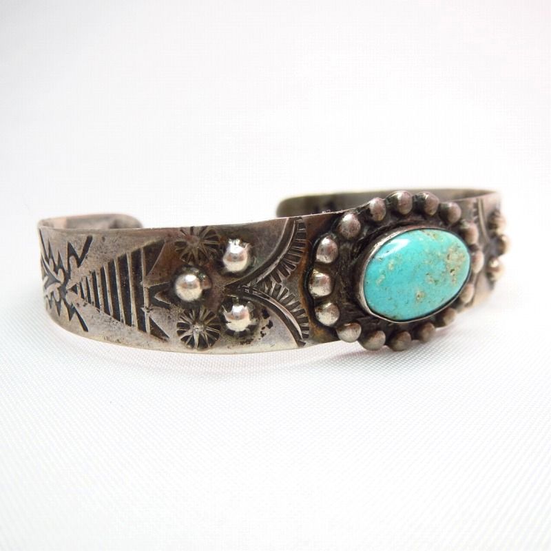 Antique Comcho Repos & Stamped Cuff w/TQ c.1940