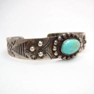 Antique Comcho Repos & Stamped Cuff w/TQ c.1940