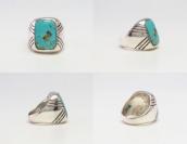 Vintage Zuni or Navajo Turquoise & Heishi Inlay Ring  c.1960