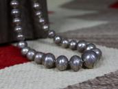 Vintage Stamped "Navajo Pearl" GradientSize Necklace c.1950～