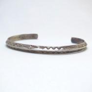 Antique Snake Stamped Narrow Trianglewire Cuff  c.1930～