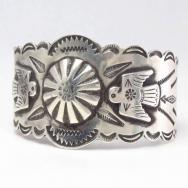 Antique Repoused & Thunderbird Applique Wide Cuff  c.1935～