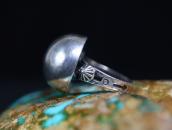 Antique Navajo Pearl Face Tourist Ring in Silver c.1940