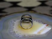 Antique Navajo Pearl Face Tourist Ring in Silver c.1940