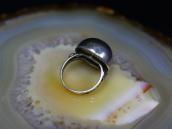 Antique Navajo Pearl Face Tourist Ring in Silver c.1940