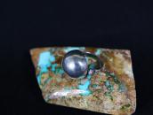 Antique Navajo Pearl Face Tourist Ring in Silver c.1940