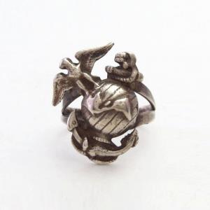 Vtg 【United States Marine Corps】 Navajo Casted Ring  c.1960～