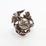 Vtg 【United States Marine Corps】 Navajo Casted Ring  c.1960～