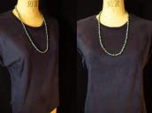 Vtg Single Strand Turquoise & Silver Bead Necklace  c.1970～