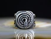 Antique Navajo / Pueblo Coiled Rattlesnake Face Ring c.1920～