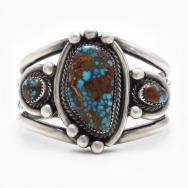 【Mary Matt】Gem Quality Nevada Blue Turquoise Cuff c.1975～