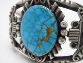 Vintage Navajo Silver Cuff w/Gem No.8 Turquoise c.1950～