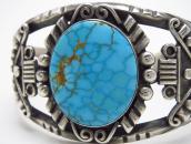 Vintage Navajo Silver Cuff w/Gem No.8 Turquoise c.1950～