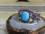 Vintage Navajo Silver Cuff w/Gem No.8 Turquoise c.1950～