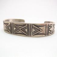 Al Somers Stamped Ingot Silver Cuff Bracelet