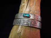 Al Somers Stamped Ingot Silver Cuff w/Bisbee TQ