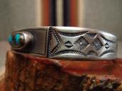 Al Somers Stamped Ingot Silver Cuff w/Bisbee TQ