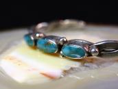 Vtg Navajo Twisted Narrow Cuff w/3 Blue Gem Turquoise c.1950