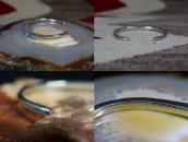 Vtg Zuni Carved Hi-Grade #8 Turquoise Row Narrow Cuff c.1950