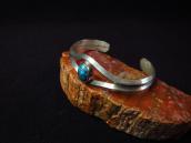 Vintage Navajo Cuff Bracelet w/Gem Persian Turquoise c.1965～