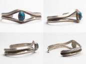 Vintage Navajo Cuff Bracelet w/Gem Persian Turquoise c.1965～