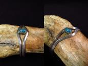 Vintage Navajo Cuff Bracelet w/Gem Persian Turquoise c.1965～