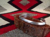 Antique Navajo Stamped IngotSilver TriangleWire Cuff c.1915～