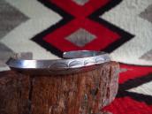 Antique Navajo Stamped IngotSilver TriangleWire Cuff c.1915～